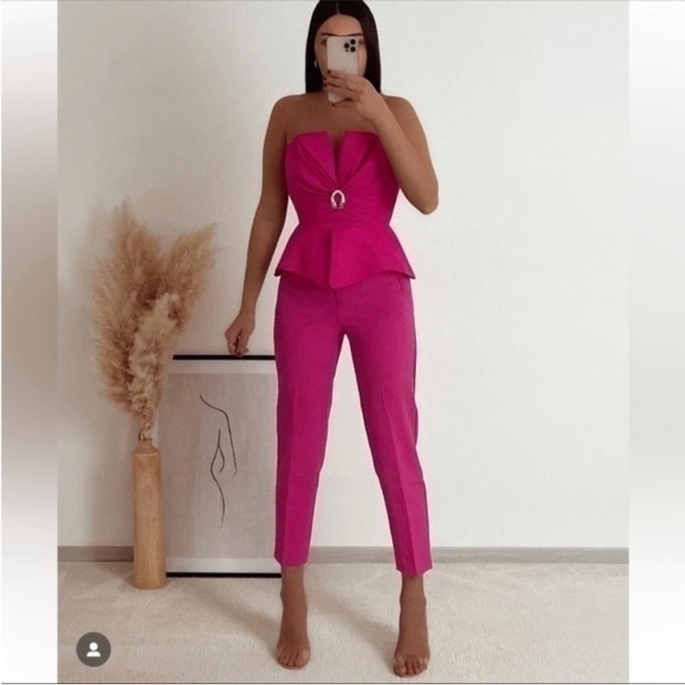 NWT $129 Zara bustier top small fuchsia LIMITED EDITION SIZE XS 7747/660 - Picture 9 of 17
